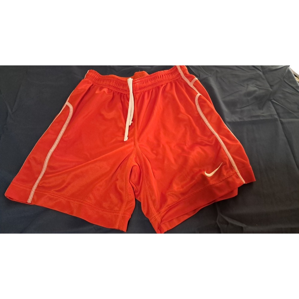Nike Basketball Shorts Boys Size Large Orange Dry Fit Athletic Mesh 0151
